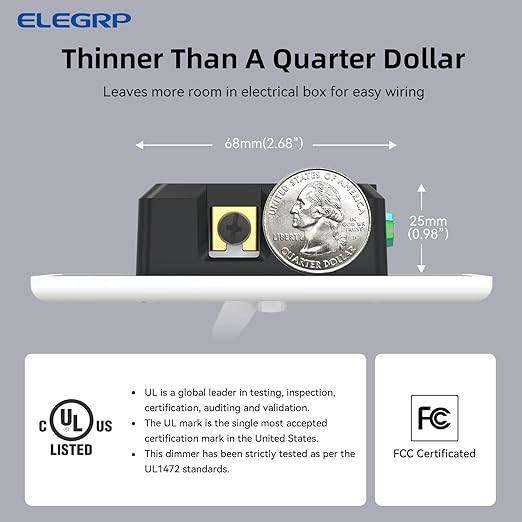 ELEGRP Digital Toggle Dimmer Switch (10 Pack)