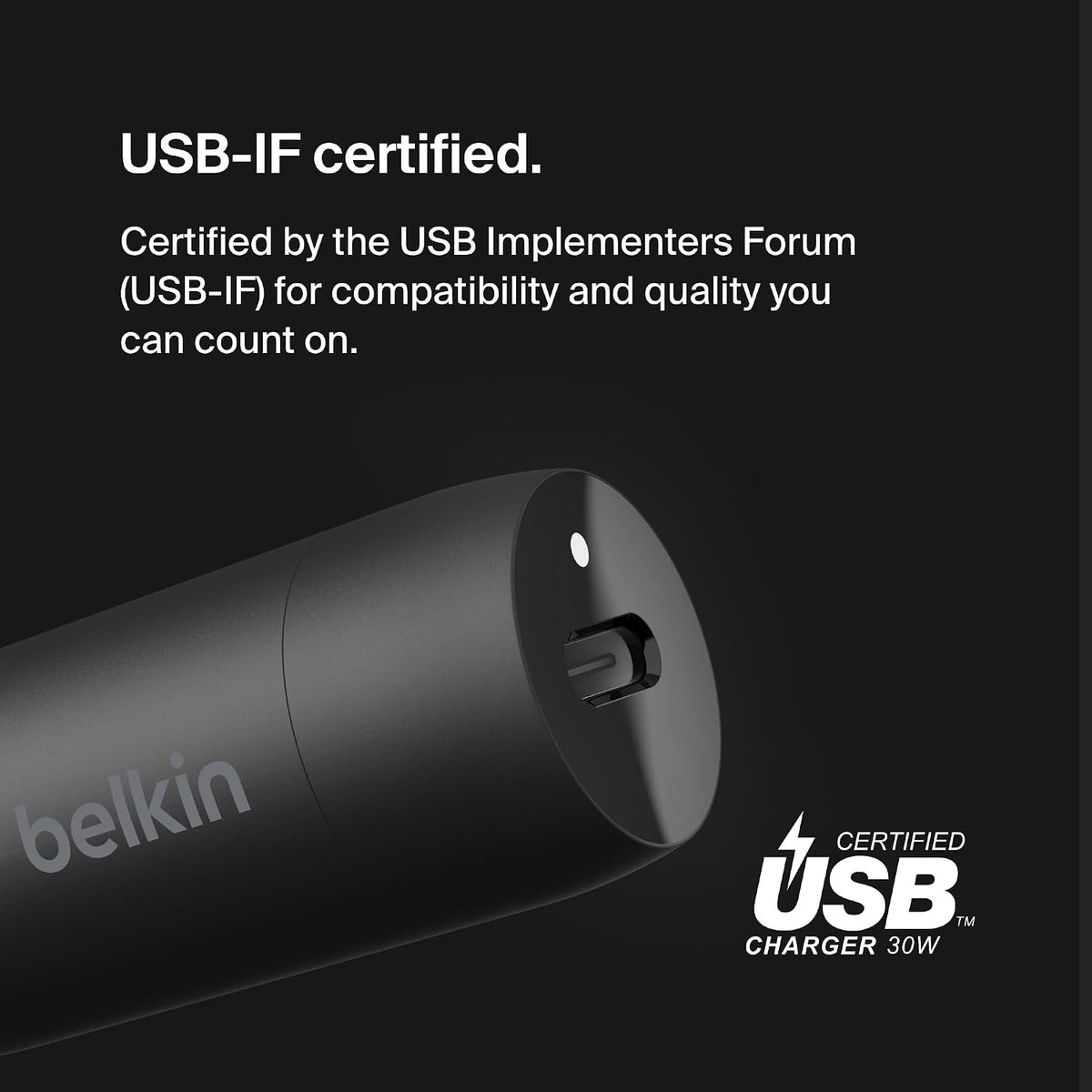 Belkin BoostCharge 30W USB-C Car Charger with USB-C Cable