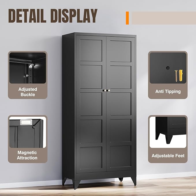Yizosh Metal Pantry Cabinet,