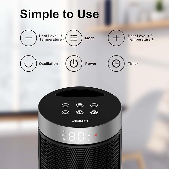Ceramic Space Heater, Portable Indoor Heater