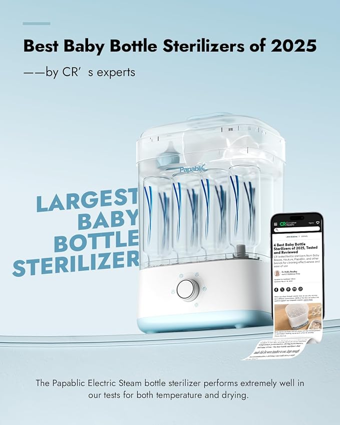 Papablic Baby Bottle Sterilizer and Dryer Pro, Esterilizador De Biberones