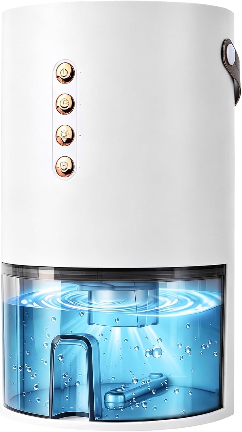 Small Dehumidifier,Ultra Quiet & Auto Shut Off Dehumidifier for Bedroom,1...