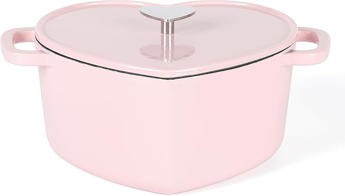 Martha Stewart Heart Shaped 4-Quart Enamel Cast Iron Dutch Oven