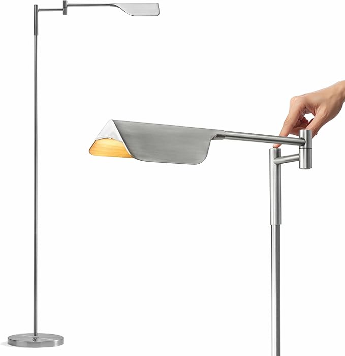 Brightech Leaf Pharmacy LED Reading Lamp, Dimmable Floor Lamp