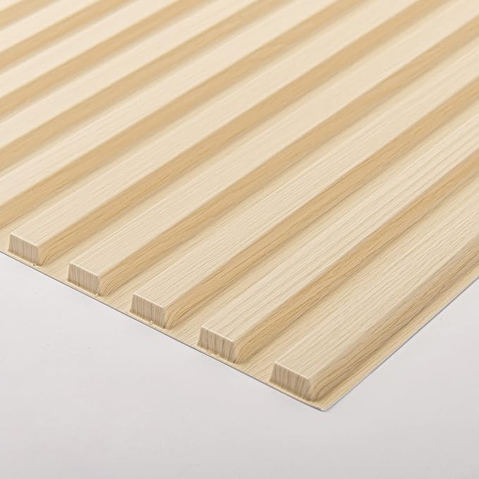Art3d Slat Wall Panel, 3D Fluted Textured Panel 12-Tile 19.7 x 19.7in. (12-Pack)