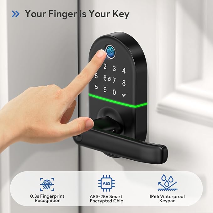 Smart Keypad Door Lock with Handle: NICE DIGI Keyless Entry Electronic Lock