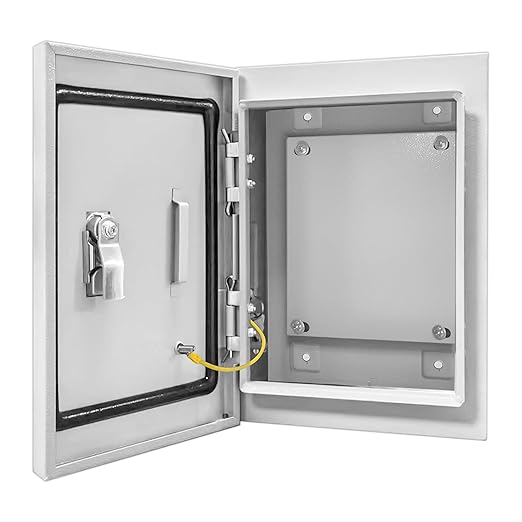 Outdoor Electrical Box 10 x 8 x 6''D NEMA 4X Enclosure Steel Box, Wat...