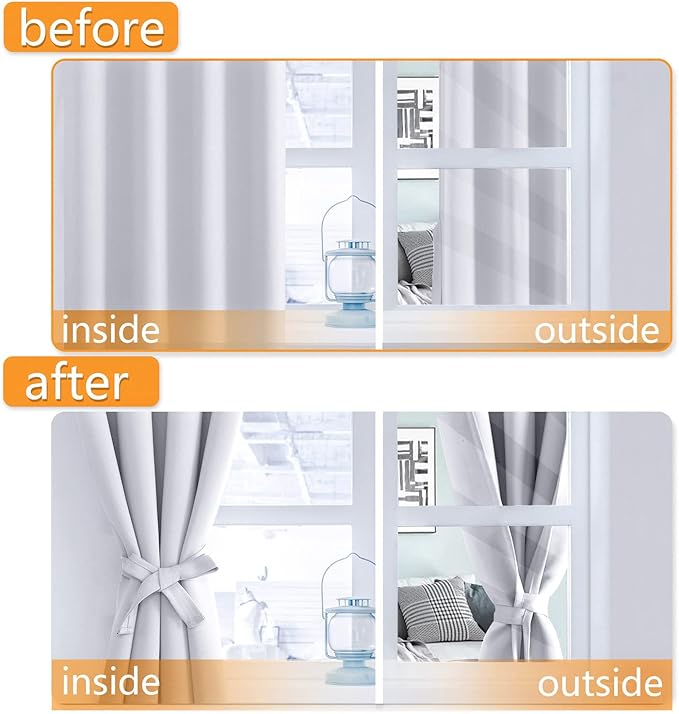 Hiasan Blackout Curtains for Bedroom, 60 x 84 Inches Long