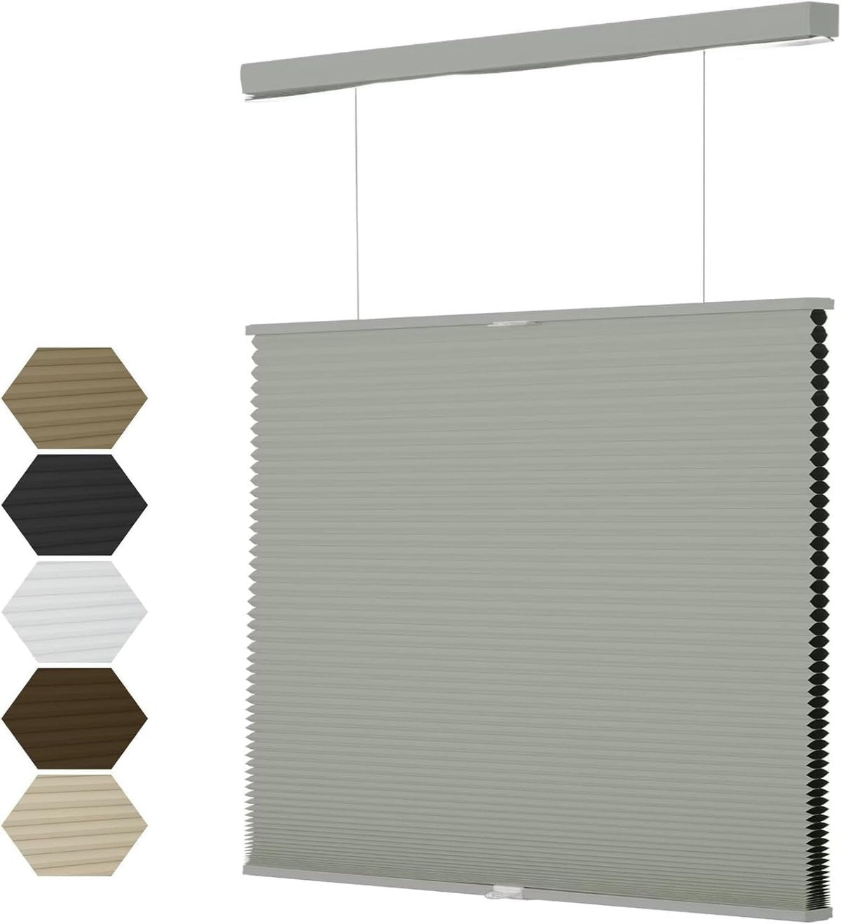Top Down Bottom Up（TDBU） Cellular Shades, 1.5 inch Cordless Blackout Honeycom...