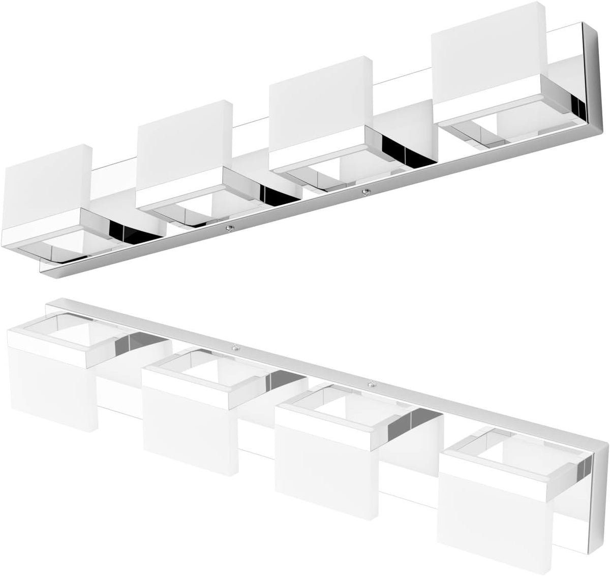 Tipace 4 Lights LED Modern Vanity Light Chrome Bathroom Lighting Fixture Up a...