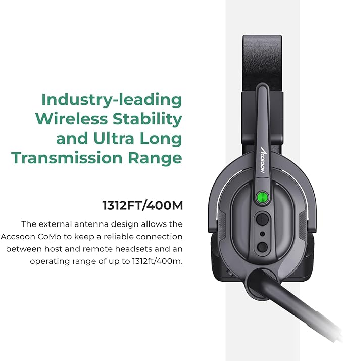 Accsoon Como MIC02-H Wireless Headset Intercom System Host Headset Full Duplex