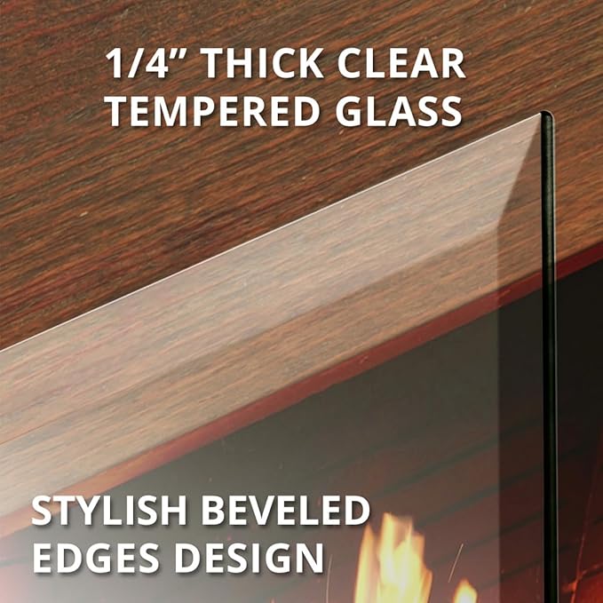 Premium Tempered Glass Fireplace Screen