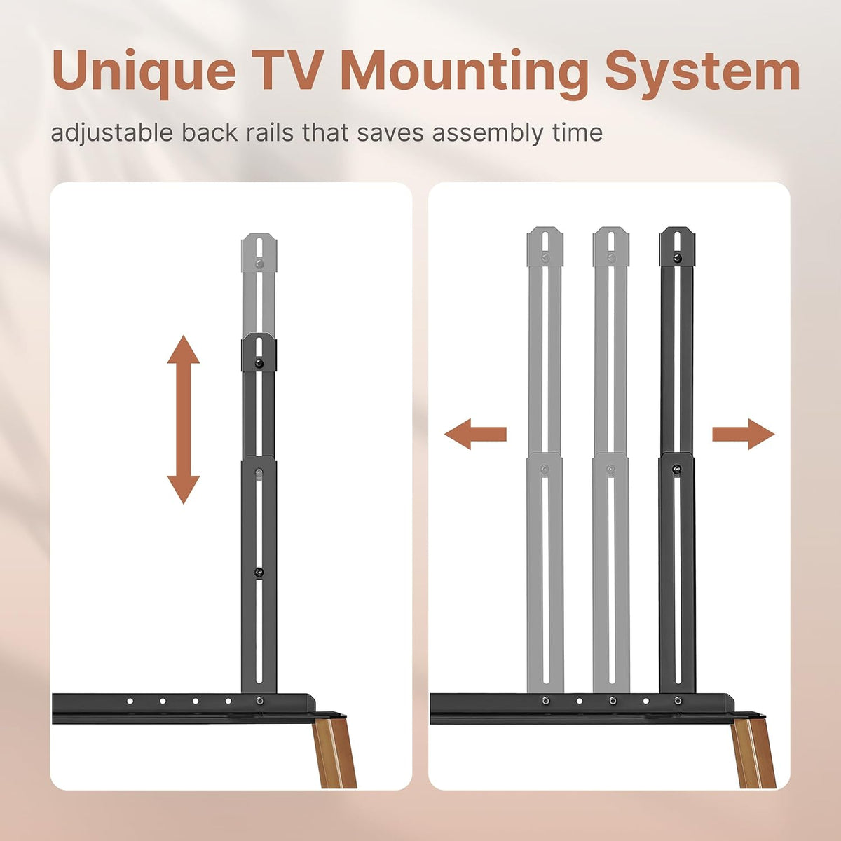 Rolling Easel TV Stand for 49-75" TVs, 88 lbs, Black