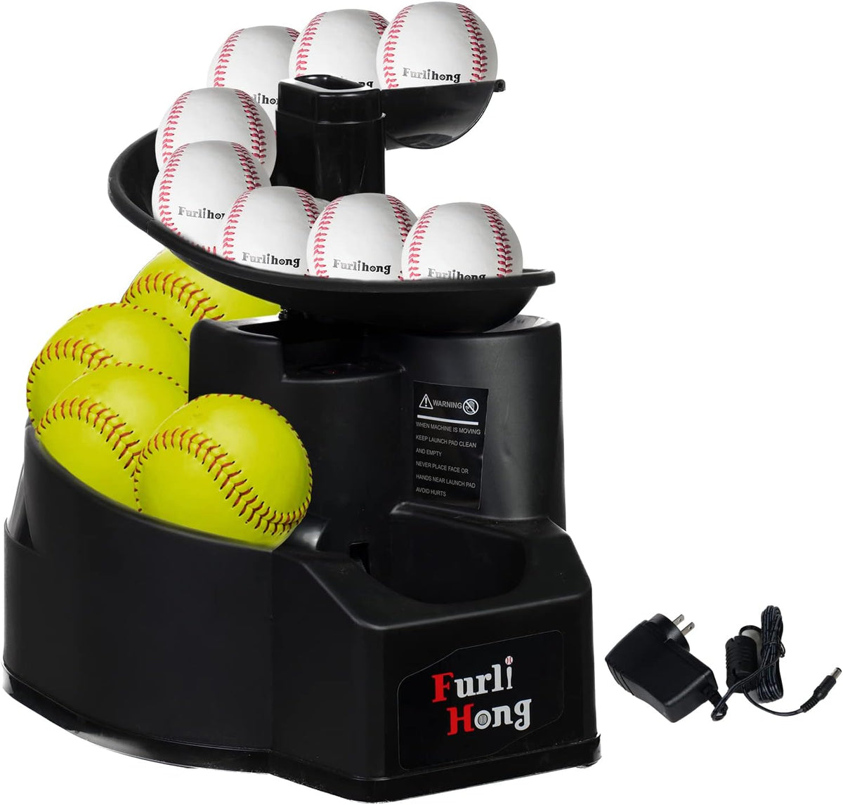 Furlihong 6902BHA Rechargeable Baseball/Softball Toss Machine