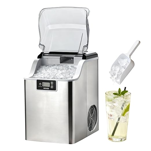 VEVOR Countertop Ice Maker, 44 lbs per Day, Self-Cleaning Portable Machine