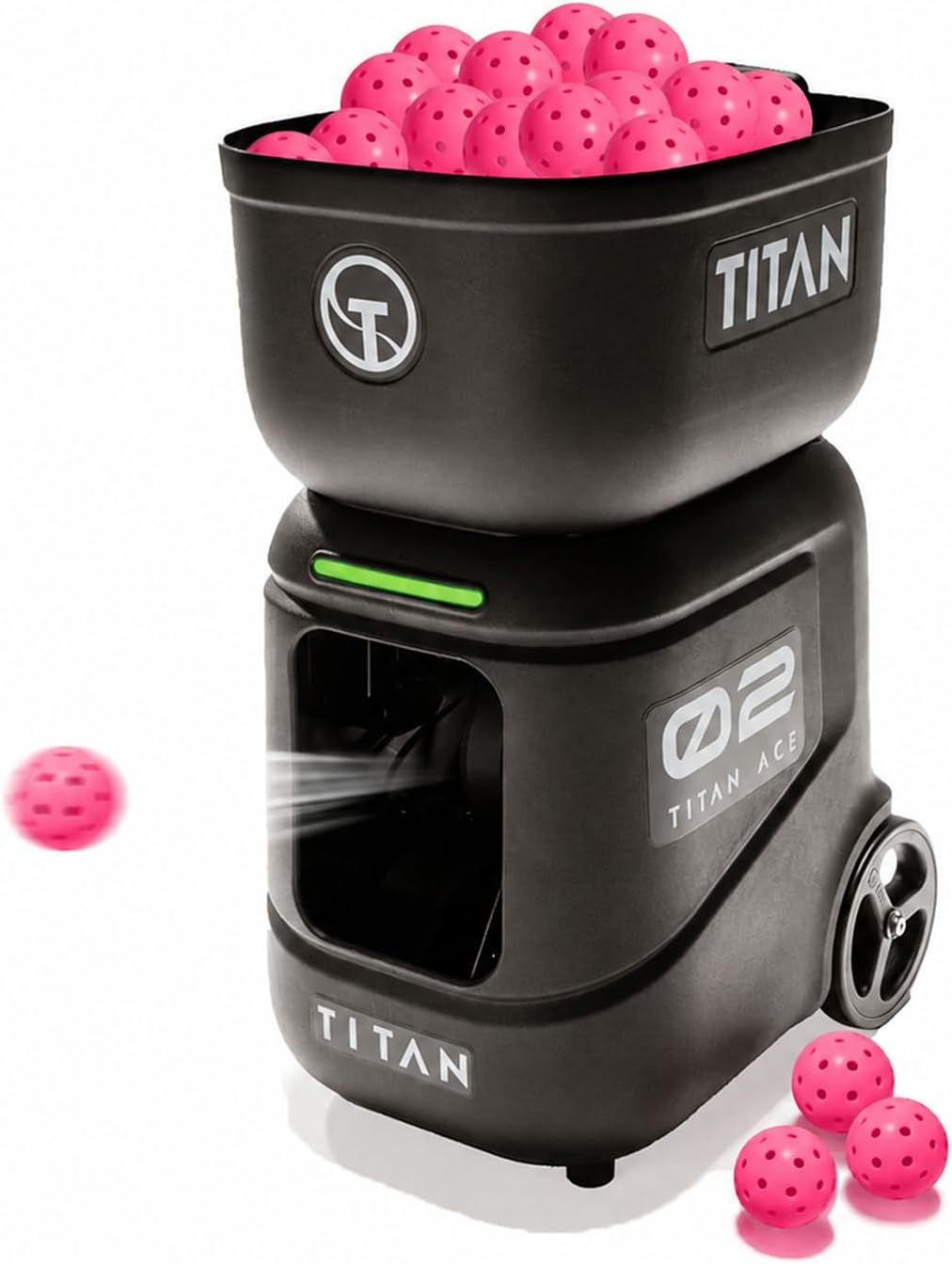 Titan ACE Pickleball Machine with Invertible Hopper | 110-Ball Capacity, Ligh...