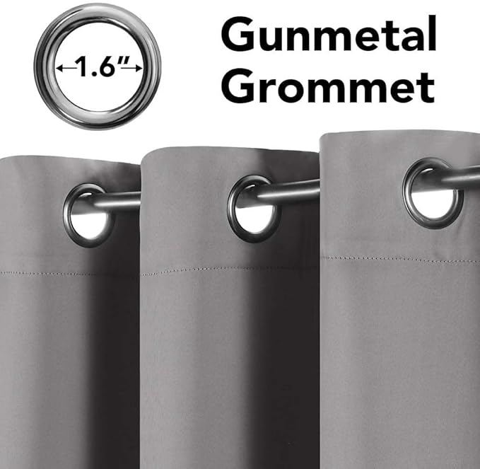 H.VERSAILTEX Three Pass Microfiber Blackout Thermal Insulated Grommet Panels ...