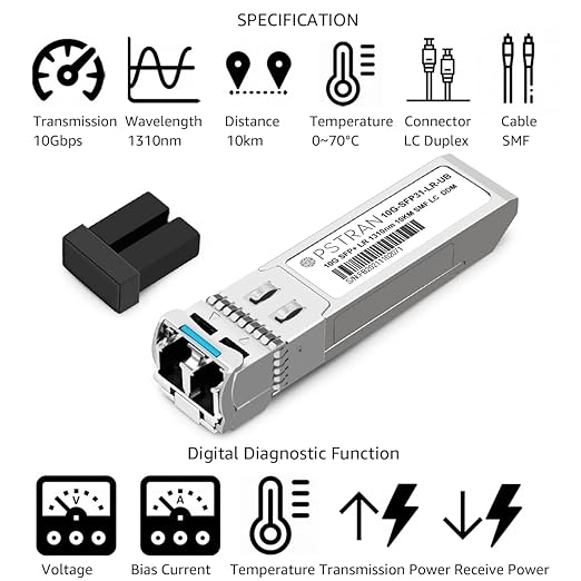 OPSTRAN 10GBASE-LR SFP+ Optical Transceiver Module Compatible (4 Pack)
