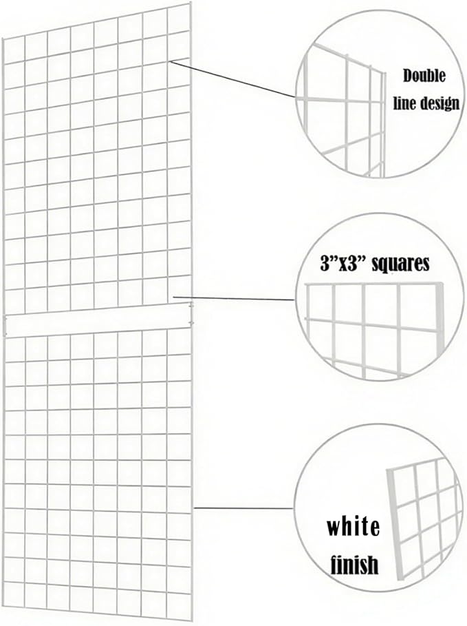 7RiversART Grid Wall Commercial Grade Gridwall Panels – Heavy Duty Grid Panel...
