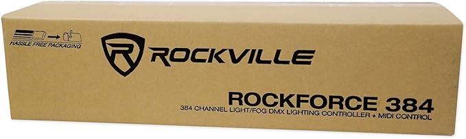 Rockville ROCKFORCE 384 Channel DMX Light/Fog Lighting Controller, MIDI Control