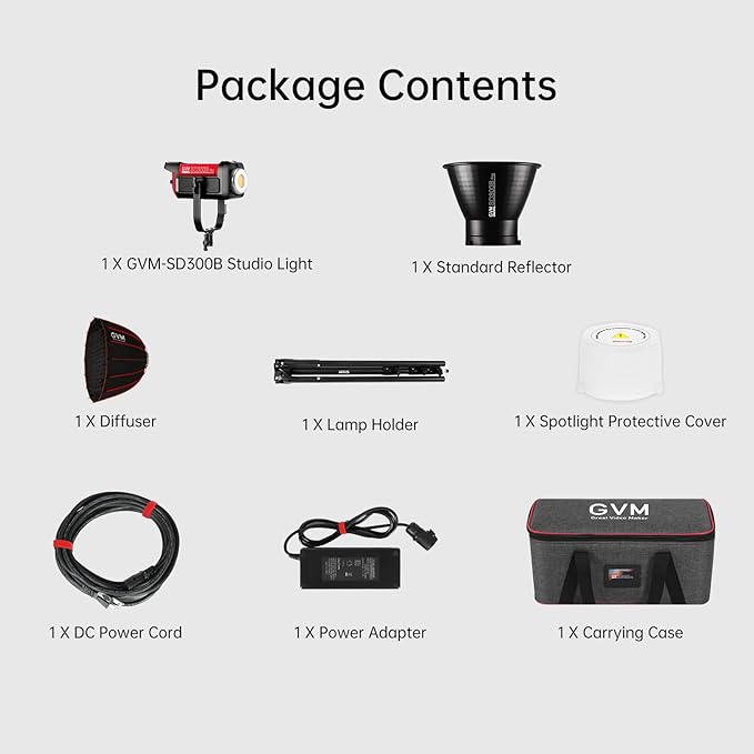 GVM Video Lighting 300W Bi-Color Studio Lights kit