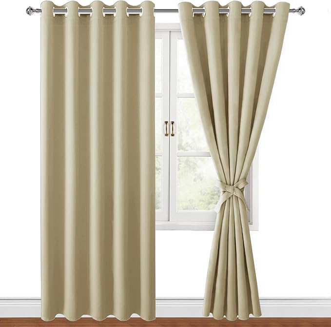 Hiasan Blackout Curtains for Bedroom, 60 x 84 Inches Long