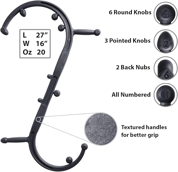 Body Back Buddy Elite Trigger Point Massage Tool, Neck and Back Massager