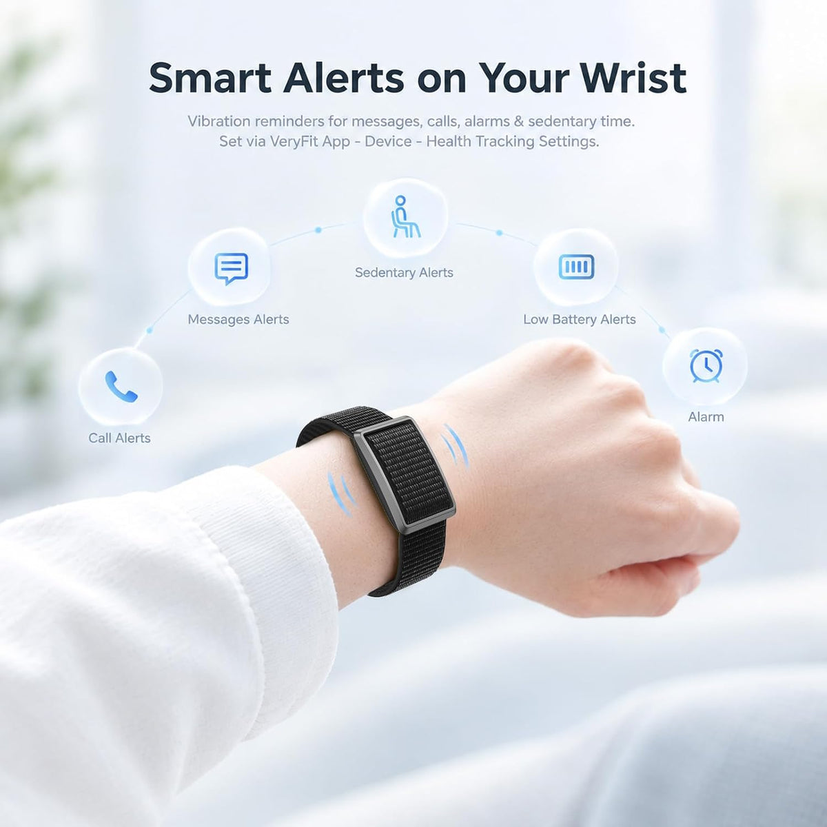 Screenless Fitness Trackers, Smart Band for Men Women with Bluetooth 6.0
