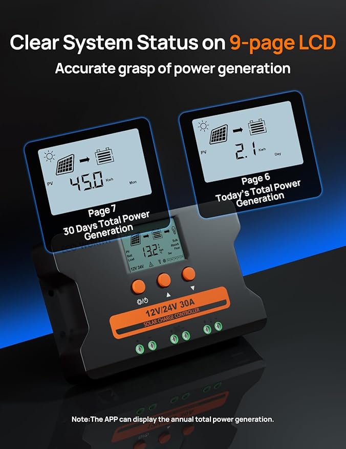 ECO-WORTHY Solar Charge Controller 30A