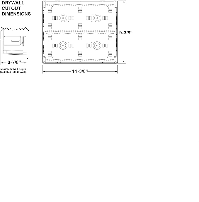 Legrand - OnQ Cable Management, In-Wall Media Box, Dual Purpose Structured