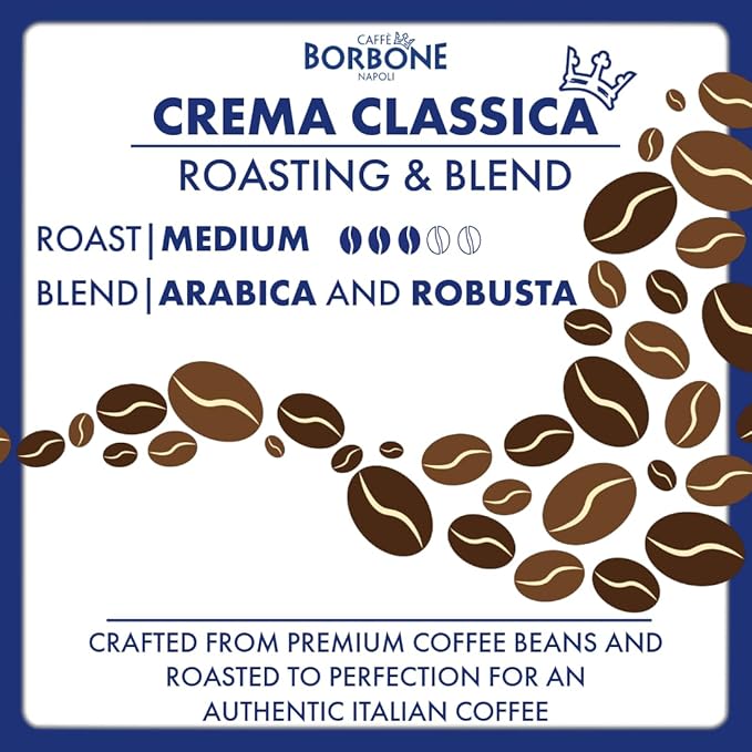 Caffè Borbone Crema Classica Aluminum Capsules Compatible (100 Count)