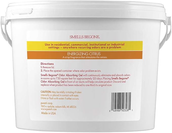 SMELLS BEGONE 1-Gallon Gel Odor Eliminator – High-Capacity, Long-Lasting