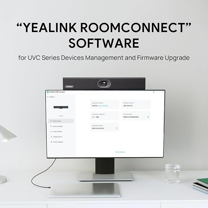 Yealink UVC34 4K Conference Room Camera System 10 Microphone 8 MP All-in-One