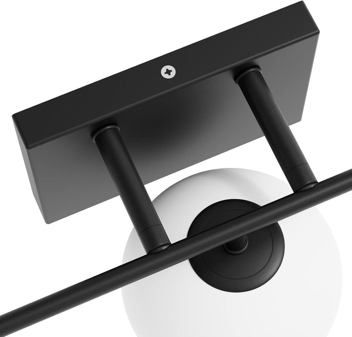 Tipace Mid Century Modern Bathroom Vanity Lights Fixtures 3-Light Black Milk ...