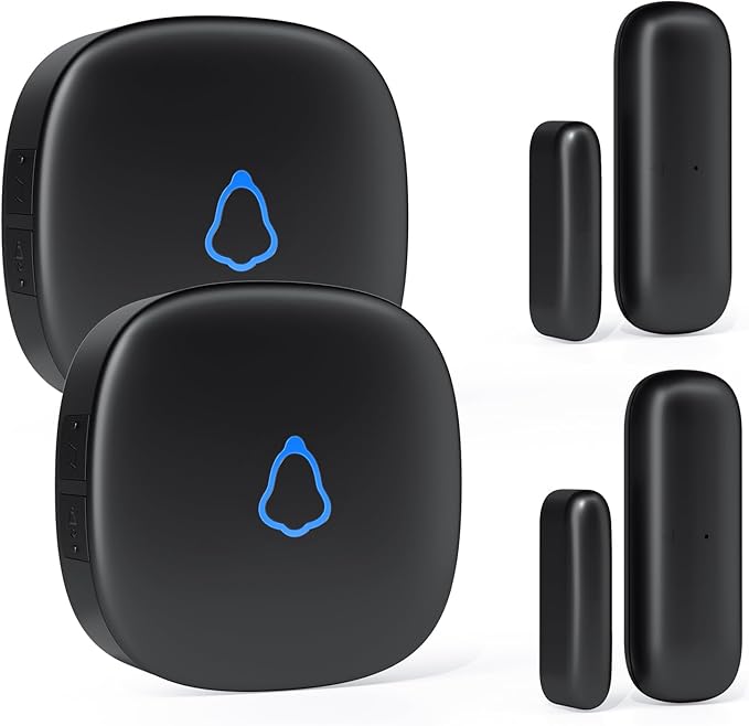 METAK Wireless Door Chime, Door Open Contact Sensor Alarm