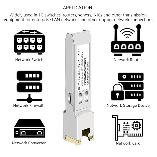 OPSTRAN 1000BASE-T SFP RJ45 Copper Transceiver Module Compatible (4 Pack)