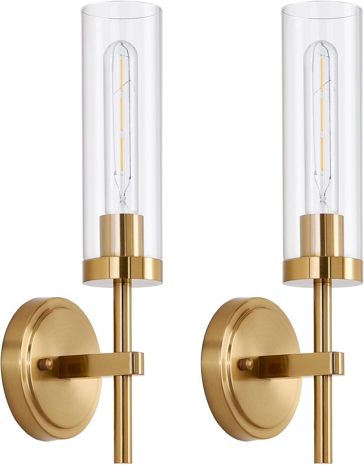 Hardwired Wall Sconces Set of 2, Bathroom Sconce Wall Lighting for Vanity