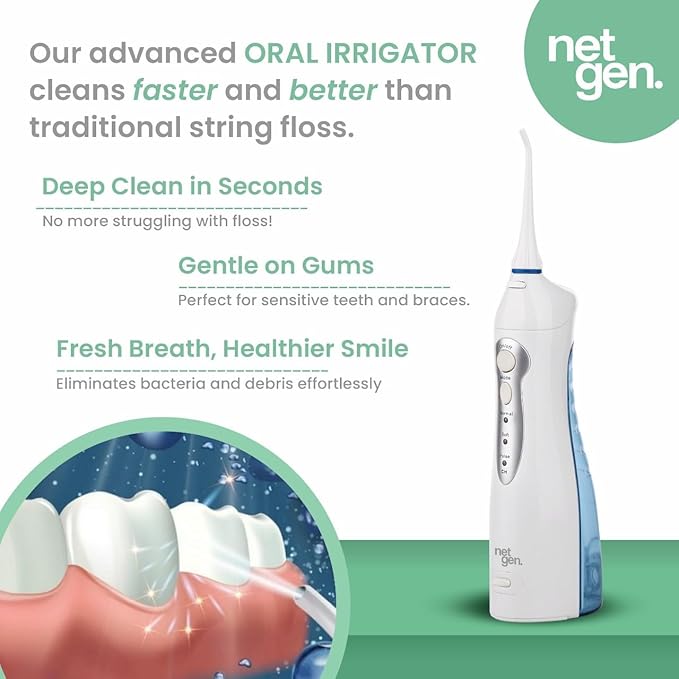 Cordless Water Dental Flosser for Teeth & Gums, Portable Electric Oral Ir...