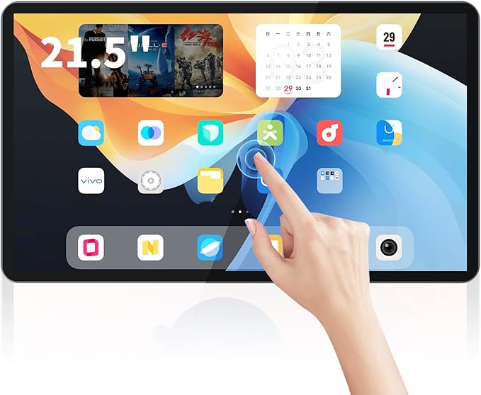 TouchWo 21.5 inch Android 12 Touchscreen Monitor Tablet, 16:9 FHD 1080P