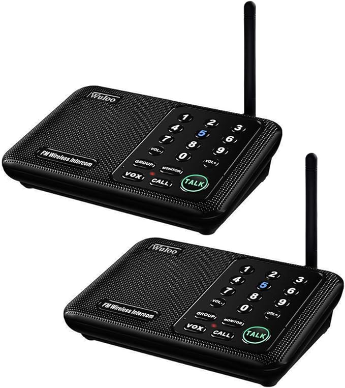 Wuloo Intercoms Wireless for Home 1 Mile Range 10 (2 Packs)