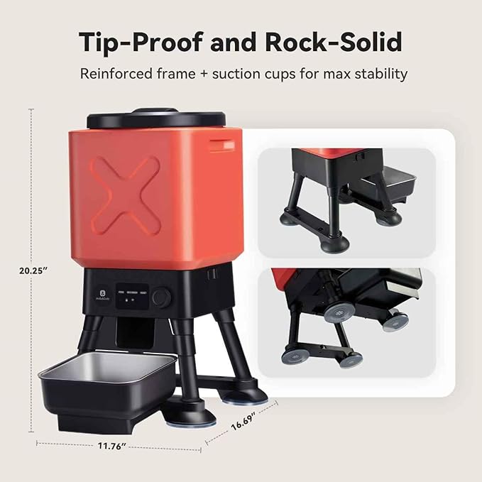 14L Automatic Dog Feeder for Large Breed – Extra Large Capacity, Anti-Blockage