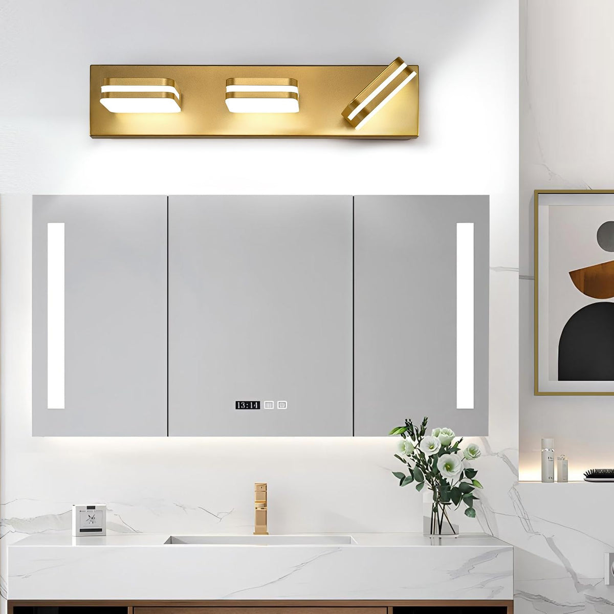 Torondo 360° Rotate LED Bathroom Vanity Light Fixtures, Acrylic Vanity Lights...