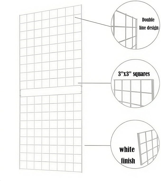 7RiversART Grid Wall Commercial Grade Gridwall Panels – Heavy Duty Grid Panel...