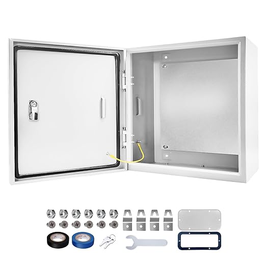 Outdoor Electrical Box 16 x 16 x 6''D NEMA 4X Enclosure Steel Box, Wa...