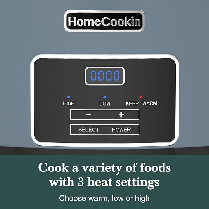 HOMECOOKIN 7-Quart Programmable Slow Cooker