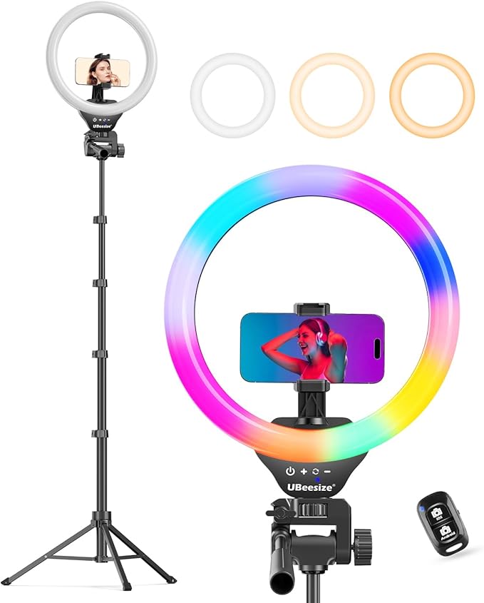UBeesize 12'' RGB Selfie Ring Light