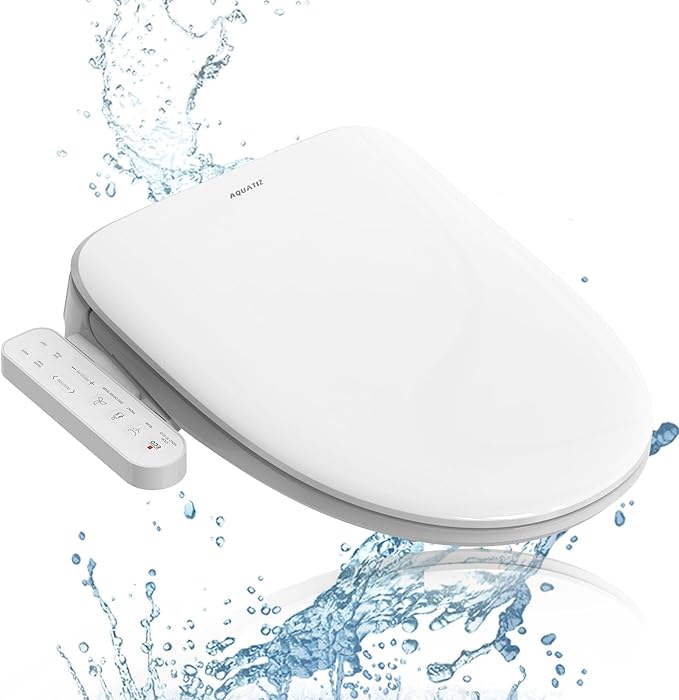 Aquatiz Elongated Smart Toilet Seat, Electronic Heated Toilet Seat,
