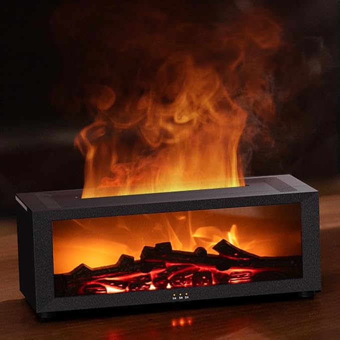 Essential Oil Diffuser, Fireplace Flame Oil Diffuser