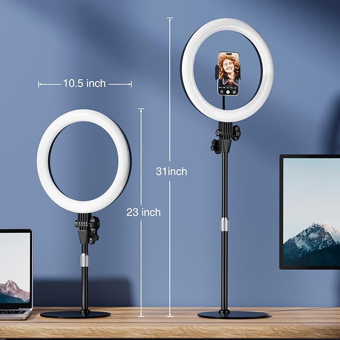 Desk Ring Light with Stand
