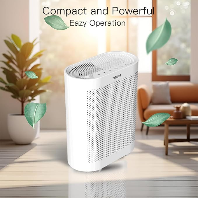 Azeus FS32 Air Purifier | True HEPA Filter | Covers Up to 1076 Sq. Ft. | Ideal